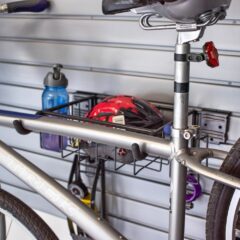 HandiWall Horizontal Bike Rack in use on Slatwall Panels