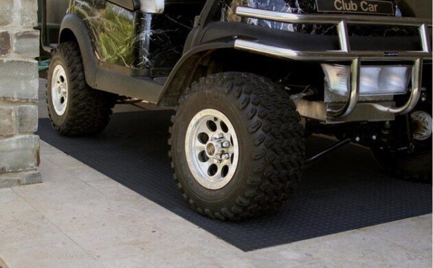 Golf Cart Mat with Golf Cart