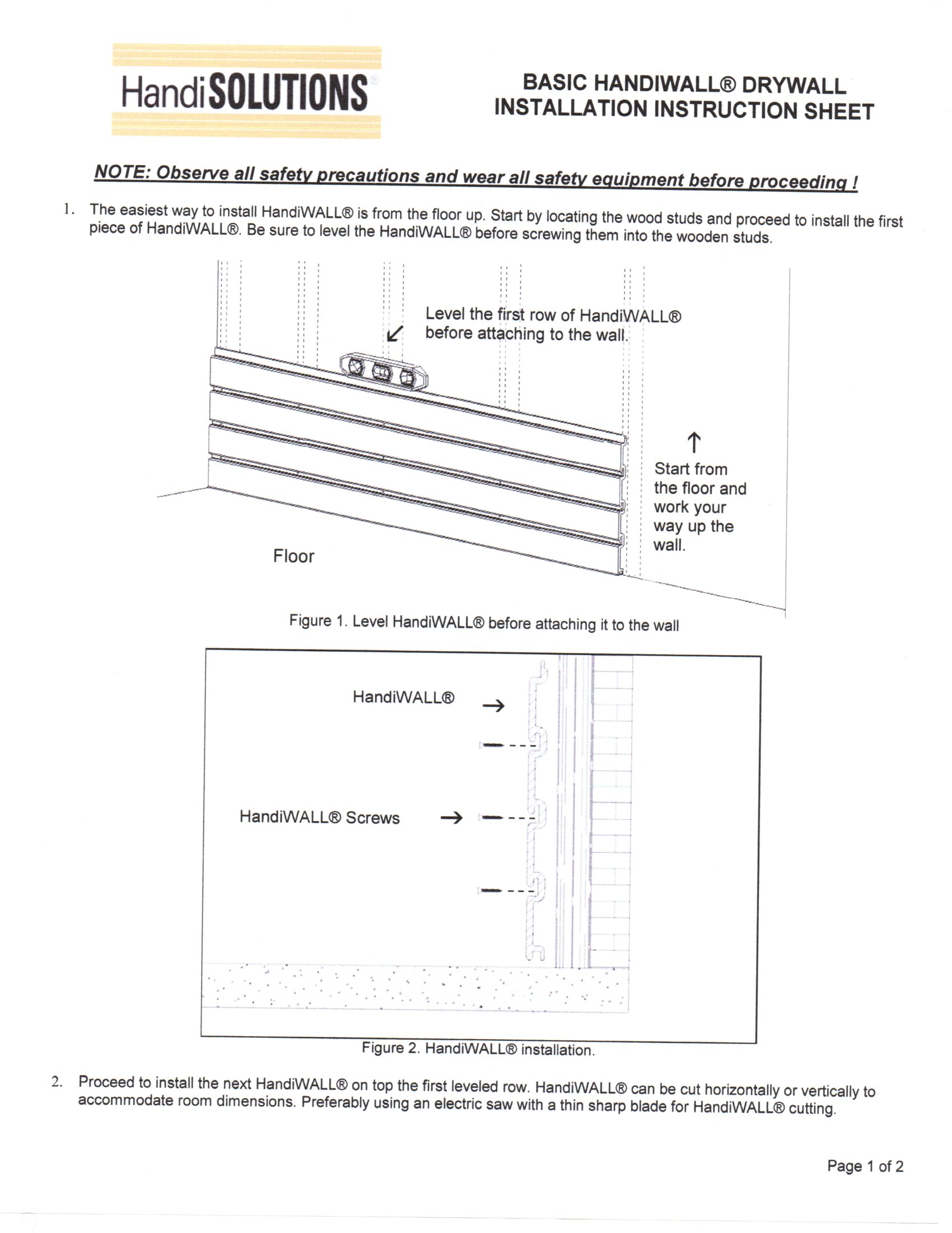 Install on drywall instructions