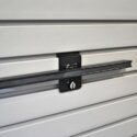 small magnetic tool bar on slatwall panels