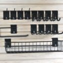 Turnlock Storage Hooks Kit on slatwall panels.