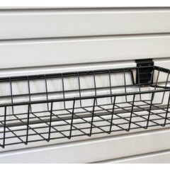 GaragePro Shallow Basket on slatwall panels