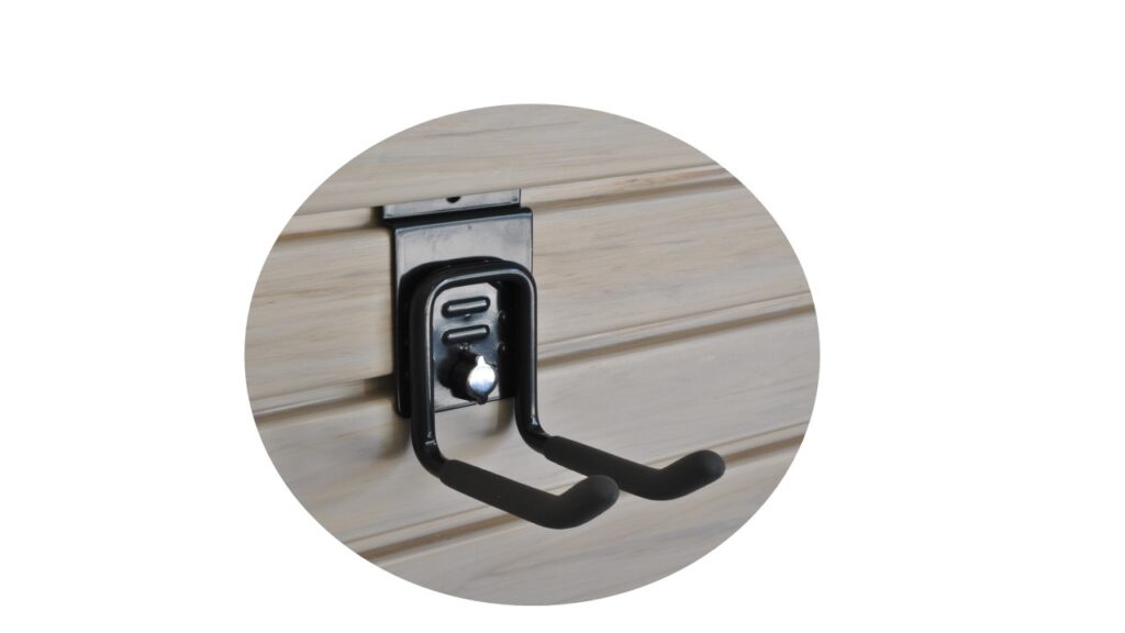 Turnlock Universal Hook on slatwall panels