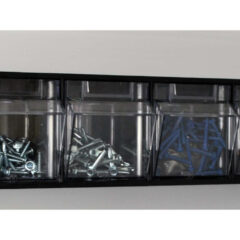 slatwall 6 unit tip out bin on sale with props