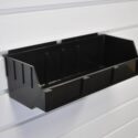 Wide Black Storbox on slatwall panels
